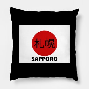 Sapporo in Kanji Pillow