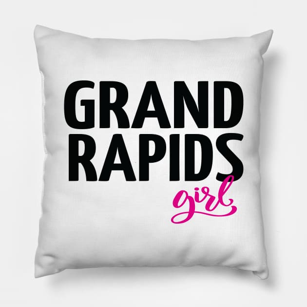 Grand Rapids Girl Michigan Raised Me Pillow by ProjectX23Red