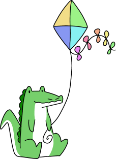 Kite Alligator Magnet