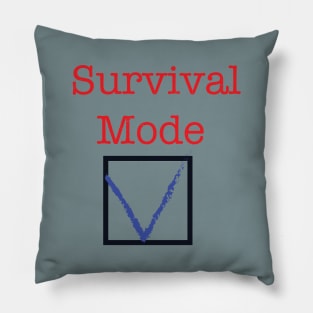 Survival Mode checked Pillow