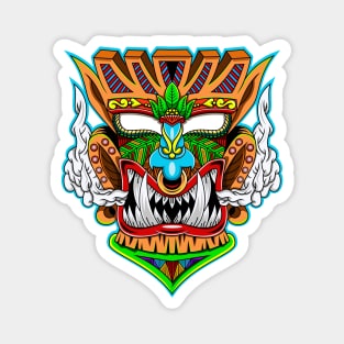 Tiki Mask Angry Face Magnet