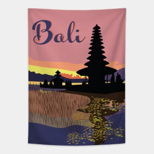 Bali Travel Poster Tapestry