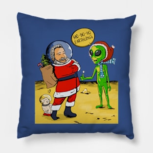 Merry Christmas Earthlings! Ho Ho Ho Pillow