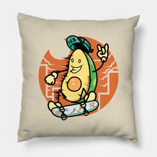 skateboarding avocado Pillow