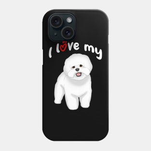 I Love My Bichon Frise Dog Phone Case