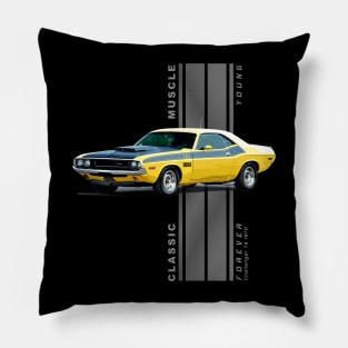 Challenger TA Classic American Muscle Cars Vintage Pillow