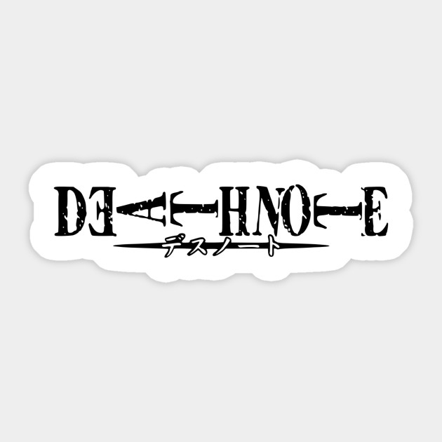 Anime Death Note Logo Text Death Note Sticker Teepublic