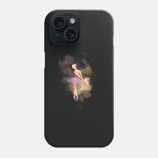 Purple And Pink Watercolor Ballerina Phone Case