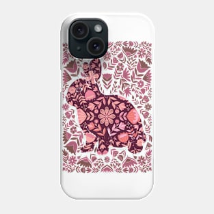 Folk Art Bunny - Dusty Pink Phone Case