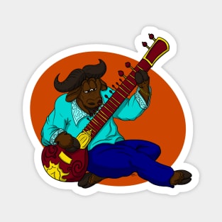 Sitar music is cool. So are water buffalos! Magnet