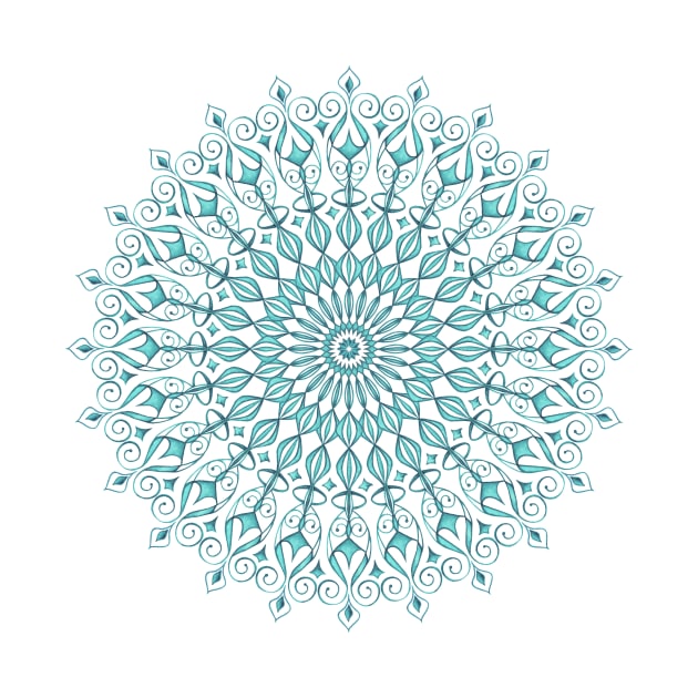 Aqua Mandala by juliagrifoldesigns