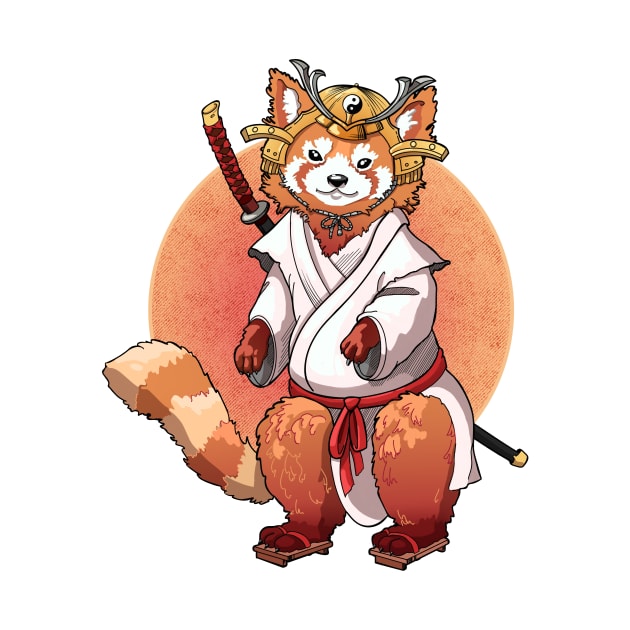 Red Panda Samurai by LediDi17