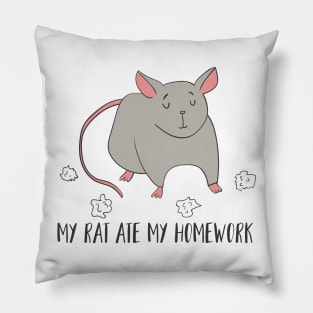 My Rat Ate My Homework! Pillow