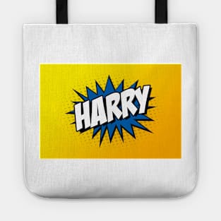 Personalised 'Harry' Kapow Wow Cartoon Comic Style Design Tote