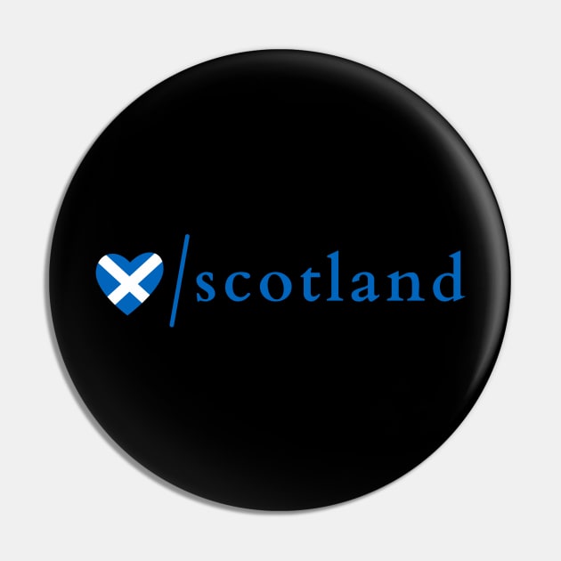 Blue Scottish Saltire Heart Scotland Pin by allscots