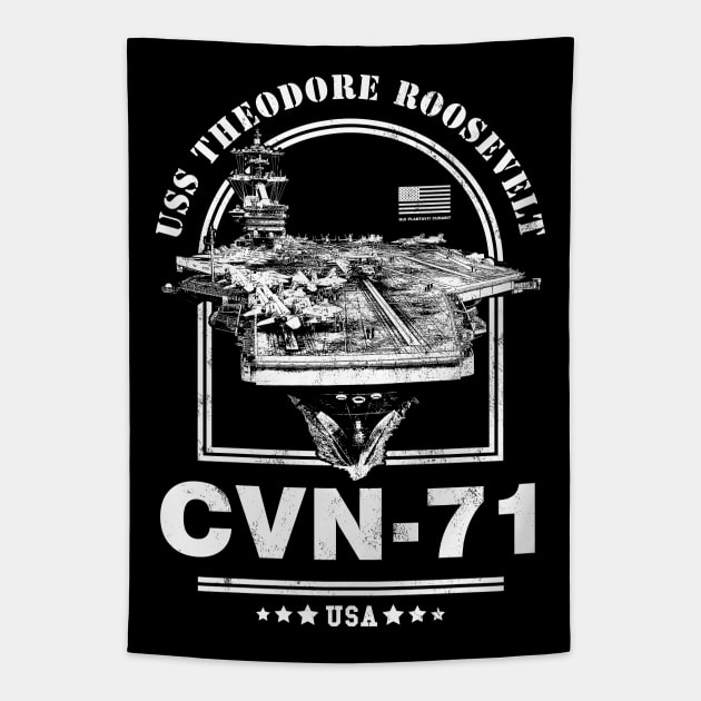 CVN-71 USS Theodore Roosevelt Tapestry by rycotokyo81