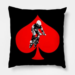 bmx red racing Pillow