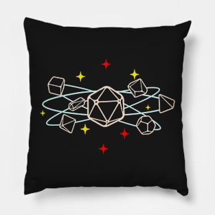 Dice Atom Tabletop RPG - Role Playing Game - Science Polyhedral Pillow