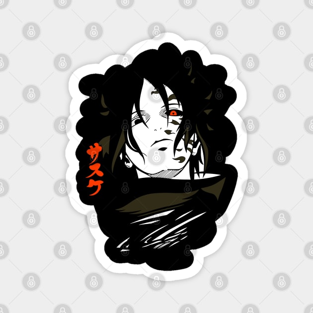 Sasuke Cursed Mark Cool Art Magnet by Otaku Vibes