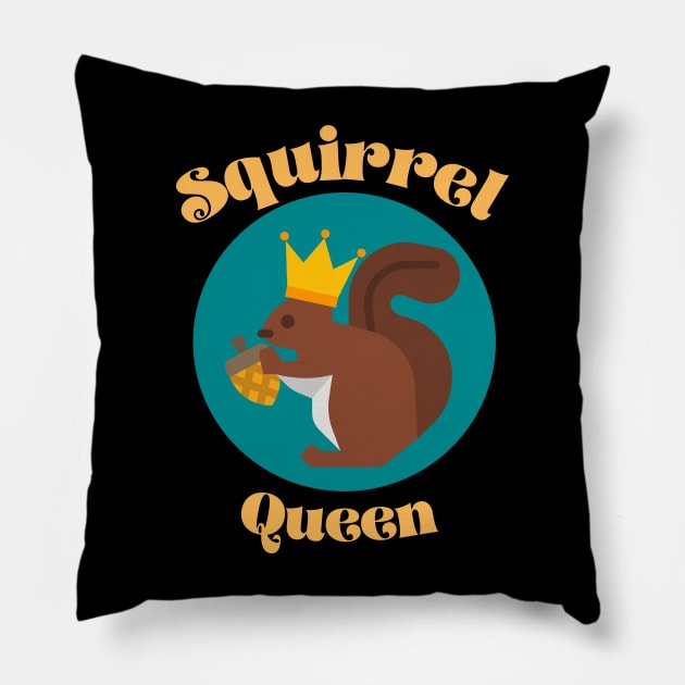 Squirrel Queen Pillow by SquirrelQueen