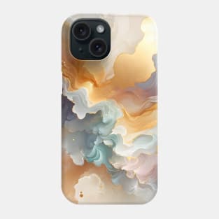 Soft Gold Flow Abstract Pastel Liquid Harmony Phone Case