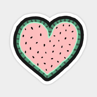 Watermelon Heart Sticker Magnet