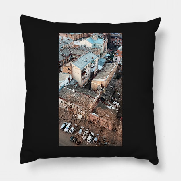 Top view of the house Pillow by taya-stdnk