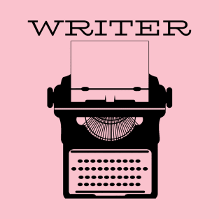 Writer black typewriter white paper T-Shirt