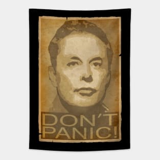 Elon Musk Musk Dont Panic Tapestry