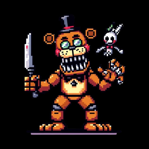 Pixel Five Nights At Freddy's Retro Ni by Amado ⭐⭐⭐⭐⭐