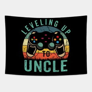 Leveling Up To Uncle Shirt Promoted To Uncle Video Gamer Men Tapestry