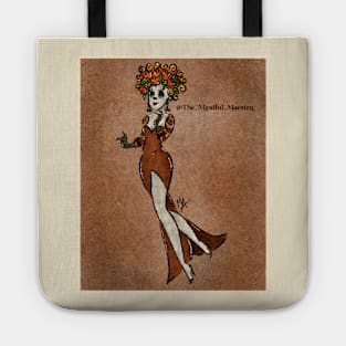 Bella Catrina in wedding dress with background Tote