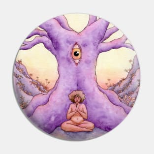 Meditation Tree Pin