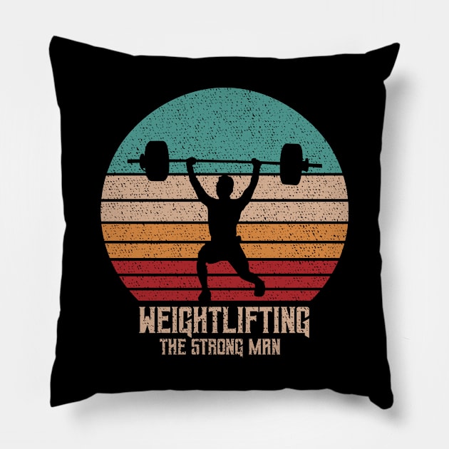 Weightlifting Strong Man Pillow by Mako Design 