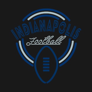 Neon Sign Indianapolis Football T-Shirt