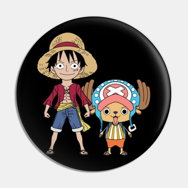 Monkey D. Luffy Straw Hat/Mugiwara Small Logo from One Piece Manga and Anime  - Straw Hat Pirates - Pin