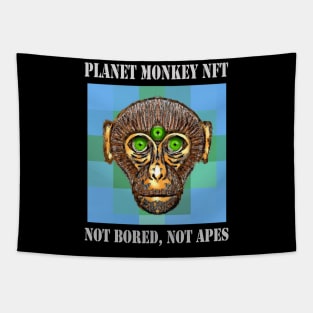 On Planet Monkey nft Collection Not Bored Apes Tapestry