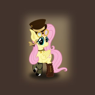 Steampunk Fluttershy (with background) T-Shirt