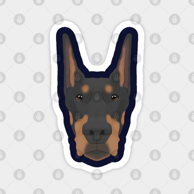 Doberman Magnet by childofthecorn