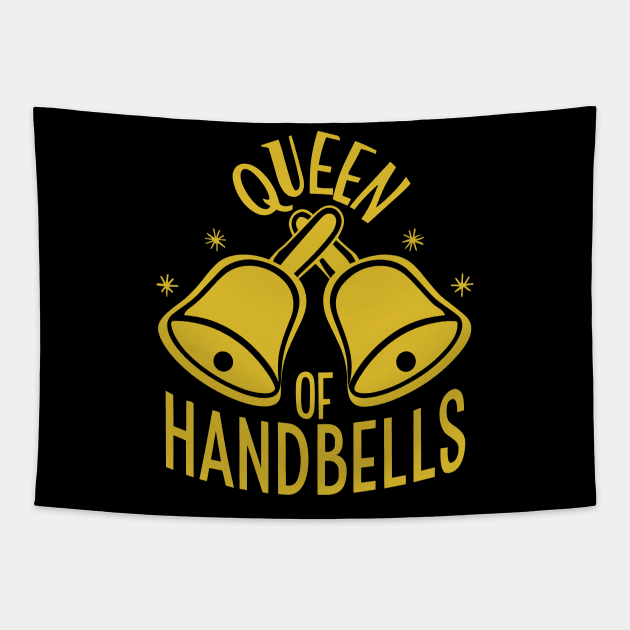 Queen Of Handbells Gold Design Tapestry by SubtleSplit