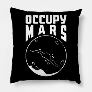 Occupy Mars Retro Pillow