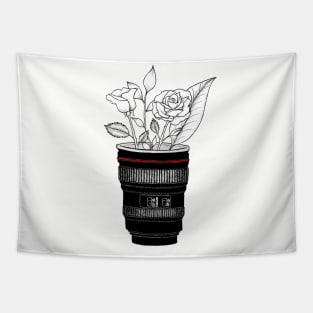 Flowers lens vase Tapestry