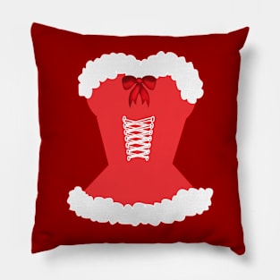 1980s funny  red corset christmas Mrs Claus Pillow