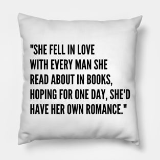 Romance in Books Pillow