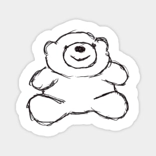 Sitting Smiley Bear Magnet