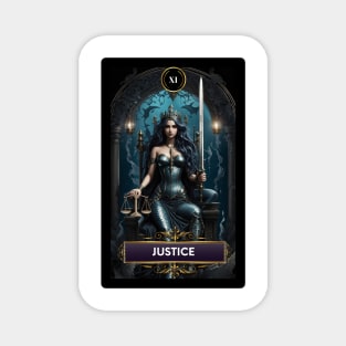 Justice Mermaid Tarot Cards Magnet