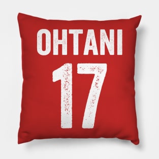 Ohtani 17 - White Font Pillow