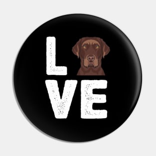 Chocolate Lab I Love My Chocolate Lab Pin