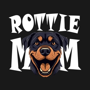 Rottie Mom Cute Puppy Dog Happy Rottweiler Mom Women's T-Shirt