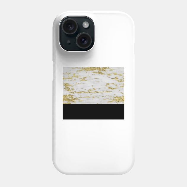 Faraldi gold marble and classic black Phone Case by marbleco